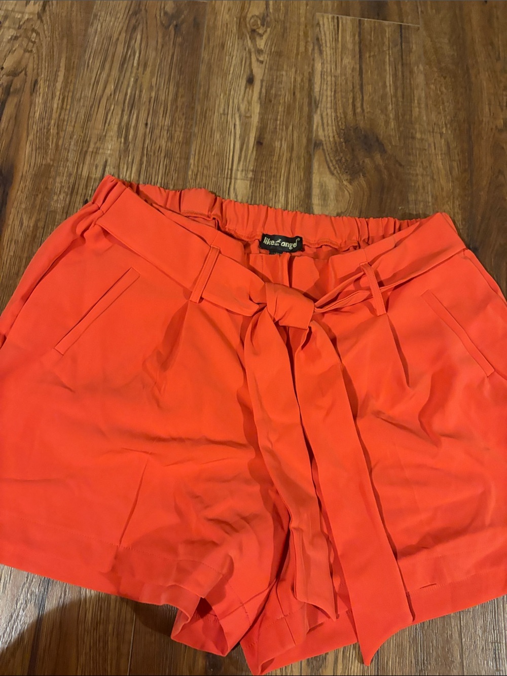like an angel Coral Tie-Waist High Waist Women's Shorts